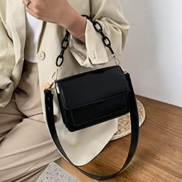 Amazon Essentials Handbags - **ON SALE** Mini Bag in Black with Acrylic Strap Blogger Style